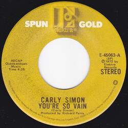 Carly Simon You're So Vain VINYL 7" USED