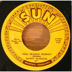Sonny Burgess Red Headed Woman / We Wanna Boogie USED VINYL 7INCH 45 RPM REISSUE