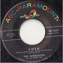 The Impressions Amen / Long, Long Winter USED VINYL 7INCH 45 RPM SINGLE