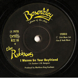 The Rubinoos I Wanna Be Your Boyfriend USED VINYL 7INCH 45 RPM SINGLE MISPRESS