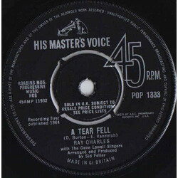 Ray Charles A Tear Fell USED VINYL 7INCH