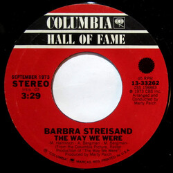 Barbra Streisand The Way We Were / All In Love Is Fair USED VINYL 7INCH 45 RPM SINGLE REISSUE