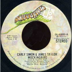 Carly Simon / James Taylor (2) Mockingbird USED VINYL 7INCH 45 RPM STEREO