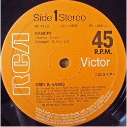 Grey And Hanks Dancin' USED VINYL 12INCH 45 RPM