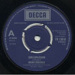 Manu Dibango Sun Explosion VINYL 7" USED