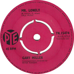 Gary Miller (2) Mr. Lonely USED VINYL 7INCH 45 RPM SINGLE