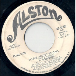 J. P. Robinson Please Accept My Call USED VINYL 7INCH 45 RPM SINGLE PROMO