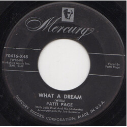 Patti Page What A Dream / I Cried USED VINYL 7INCH 45 RPM