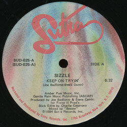 Sizzle Keep On Tryin' USED VINYL 12INCH 33 S RPM