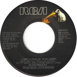 Elvis Presley I Got A Feelin' In My Body / There's A Honky Tonk Angel (Who Will Take Me Back In) USED VINYL 7INCH 45 RPM SINGLE