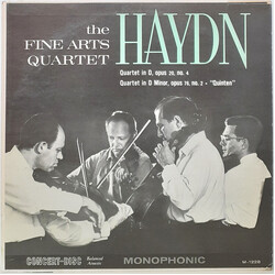 The Fine Arts Quartet / Joseph Haydn Quartet In D, Opus 20, No. 4 / Quartet In D Minor, Opus 76, No. 2 • "Quinten" Vinyl LP USED
