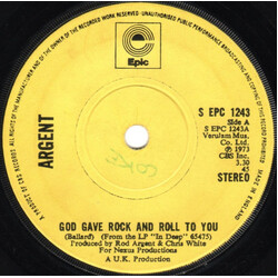 Argent God Gave Rock And Roll To You USED VINYL 7INCH 45 RPM