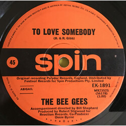 Bee Gees To Love Somebody USED VINYL 7INCH 45 RPM SINGLE MONO