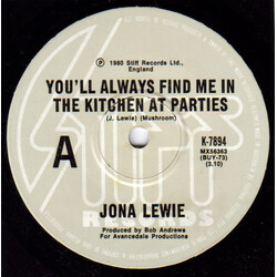 Jona Lewie You'll Always Find Me In The Kitchen At Parties USED VINYL SINGLE 45 RPM 7INCH