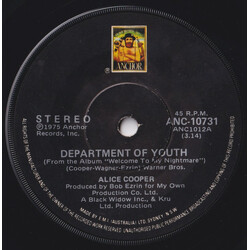 Alice Cooper Department Of Youth USED VINYL 7INCH SINGLE 45 RPM