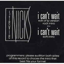 Stevie Nicks I Can't Wait USED VINYL 7INCH 45 RPM SINGLE PROMO STEREO