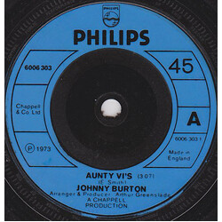 Johnny Burton Aunty Vi's USED VINYL 7INCH 45 RPM SINGLE
