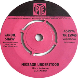 Sandie Shaw Message Understood Vinyl 7" USED