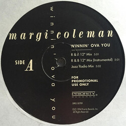 Margi Coleman Winnin' Ova You USED VINYL 12INCH PROMO 33 S RPM MAXI-SINGLE
