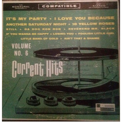 Unknown Artist Current Hits, Volume No. 6 Vinyl LP USED