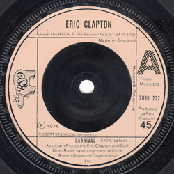 Eric Clapton Carnival / Hungry Vinyl 7" USED