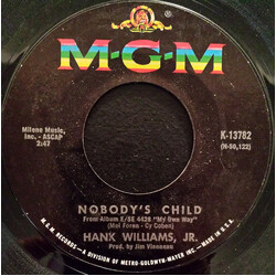 Hank Williams Jr. Nobody's Child USED VINYL 7INCH 45 RPM SINGLE