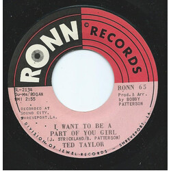 Ted Taylor I Want To Be A Part Of You Girl / Going In The Hole USED VINYL 7INCH 45 RPM SINGLE