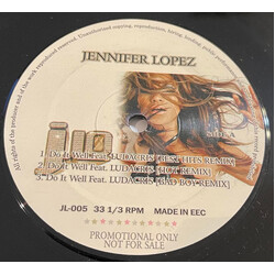 Jennifer Lopez Do It Well USED VINYL 12INCH 33 S RPM PROMO