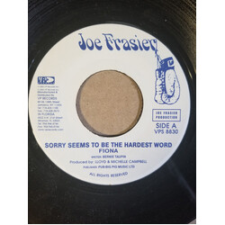 Fiona (5) Sorry Seems To Be The Hardest Word USED VINYL 7INCH 45 RPM