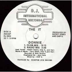 The It Donnie USED VINYL 12INCH 33 S RPM