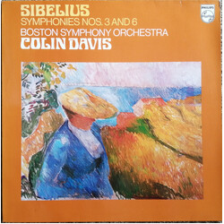 Jean Sibelius / Boston Symphony Orchestra / Sir Colin Davis Symphonies Nos. 3 And 6 Vinyl LP USED