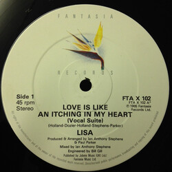Lisa (2) Love Is Like An Itching In My Heart USED VINYL 12INCH 45 RPM