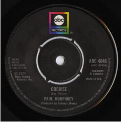 Paul Humphrey Cochise USED VINYL 7INCH 45 RPM