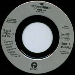 The Cranberries Zombie USED VINYL 7INCH 45 RPM SINGLE JUKEBOX