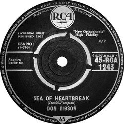 Don Gibson Sea Of Heartbreak USED VINYL 7INCH 45 RPM SINGLE