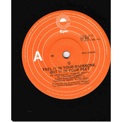 Q (36) Feel It In Your Backbone Got It In Your Feet USED VINYL 7INCH 45 RPM STEREO