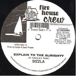 Sizzla Explain To The Almighty USED VINYL 12INCH 45 RPM