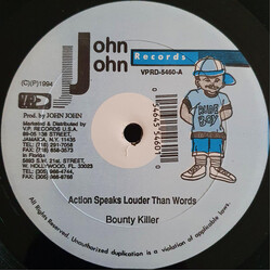 Bounty Killer / Boom Dandimite Action Speaks Louder Than Words / Grave Yard USED VINYL 12INCH 45 RPM
