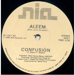 Aleem / Leroy Burgess Confusion VINYL 12" USED