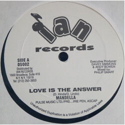 Mandella Love Is The Answer USED VINYL 12INCH 45 RPM