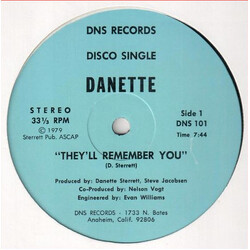 Danette They'll Remember You USED VINYL 12INCH SINGLE SIDED