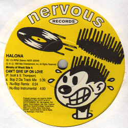 Halona Can't Give Up On Love VINYL 12" USED