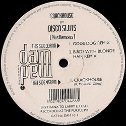 Disco Sluts Crackhouse USED VINYL 12INCH 45 RPM 33 S RPM