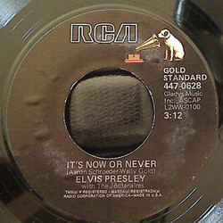 Elvis Presley / The Jordanaires It's Now Or Never / A Mess Of Blues USED VINYL 7INCH 45 RPM SINGLE REISSUE STYRENE