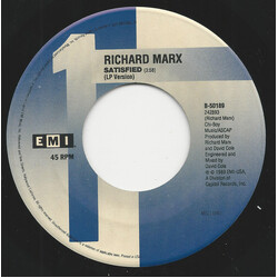 Richard Marx Satisfied / Should've Known Better (Live) VINYL 7" USED
