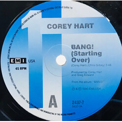 Corey Hart Bang! (Starting Over) USED VINYL 7INCH 45 RPM SINGLE
