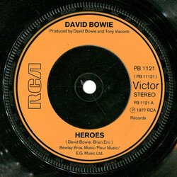 David Bowie Heroes USED VINYL 7INCH 45 RPM SINGLE STEREO