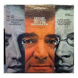 Leonard Bernstein / The New York Philharmonic Orchestra Schubert: Unfinished Symphony; Mendelssohn: Italian Symphony Vinyl LP USED
