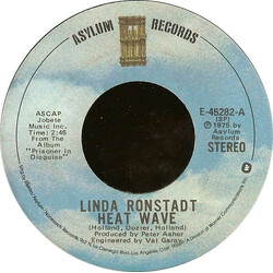 Linda Ronstadt Heat Wave / Love Is A Rose VINYL 7" USED