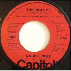 Natalie Cole This Will Be USED VINYL 7INCH 45 RPM STEREO